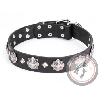 Schäferhunde Hundehalsband aus Leder "Code of Chivalry" FDT Artisan, extraordinary