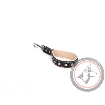 Bequeme Leder Hundeleine mit Handschuhleder-Polsterung