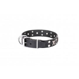 Schäferhund Hundehalsband Leder "Rock 'n' Roll Style" FDT Artisan, breit