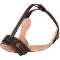 German Shepherd Walking Muzzle of Nappa Padded Leather