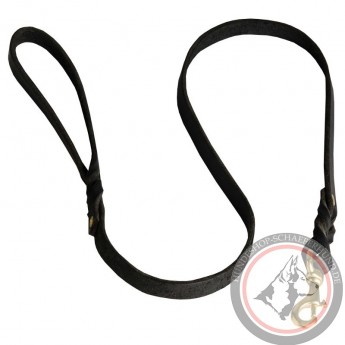 Braided Leather Dog Leash for Shepherd Walks and Training