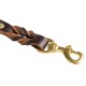 Braided Leather Dog Leash for Shepherd Walks and Training