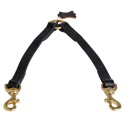 Double Dog Leash of Leather for Walk with German Shepherds