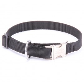 Schwarzes Halsband aus Nylon für Schäferhund klassisch