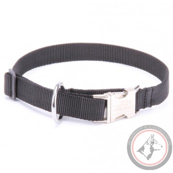 Schwarzes Halsband aus Nylon für Labrador Designer Handarbeit