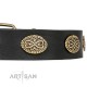 German Shepherd Collar "Vintage Attraction" FDT Artisan Tan Leather