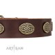 German Shepherd Collar "Chocolate kiss" FDT Artisan Tan Leather