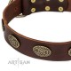 German Shepherd Collar "Chocolate kiss" FDT Artisan Tan Leather