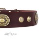 German Shepherd Collar "Breath of Elegance" FDT Artisan Tan Leather