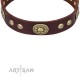 German Shepherd Collar "Breath of Elegance" FDT Artisan Tan Leather