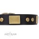 German Shepherd Collar "Spanish night" FDT Artisan Tan Leather