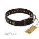 German Shepherd Collar "Victory Ode" FDT Artisan Tan Leather