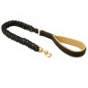 Braided Leather Dog Leash for Shepherd Walks and Training