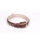 German Shepherd Collar  Bronze Brown Leather