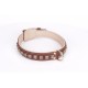 German Shepherd Collar  Bronze Brown Leather