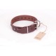 German Shepherd Collar  Bronze Brown Leather