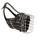 Fully padded wire muzzle for shepherd dog