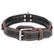 Chic designer leather collar with lichen and paddingfor German Shepherd