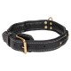 Fashionable leather collar with lichen and jewelry for German Shepherd