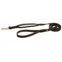 German Shepherd Leash of Leather with additional handle