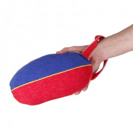 Schäferhunde Beißspielzeug Ball aus French Linen an Schnur