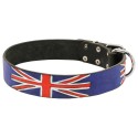 Elegantes Hundehalsband aus Leder für Schäferhund mit UK-Flagge
