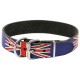 Großbritannien Flagge Design Lederhalsband für Schäferhund