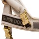 Exclusive Guide Dog Shepherd white leather harness