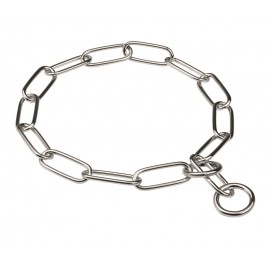 Zugfestes Schäferhund Halsband aus Stahl, verchromt und dauerhaft