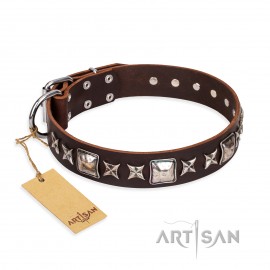 Hundehalsband Leder für Schäferhund "Perfect Impression" FDT Artisan, herrlich