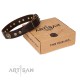 German Shepherd Collar "One-of-a-Kind" FDT Artisan Brown Leather