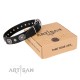 German Shepherd Dog Collar Leather by FDT Artisan "Black Tie"