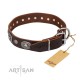 German Shepherd Dog Collar Leather by FDT Artisan "Black Tie"