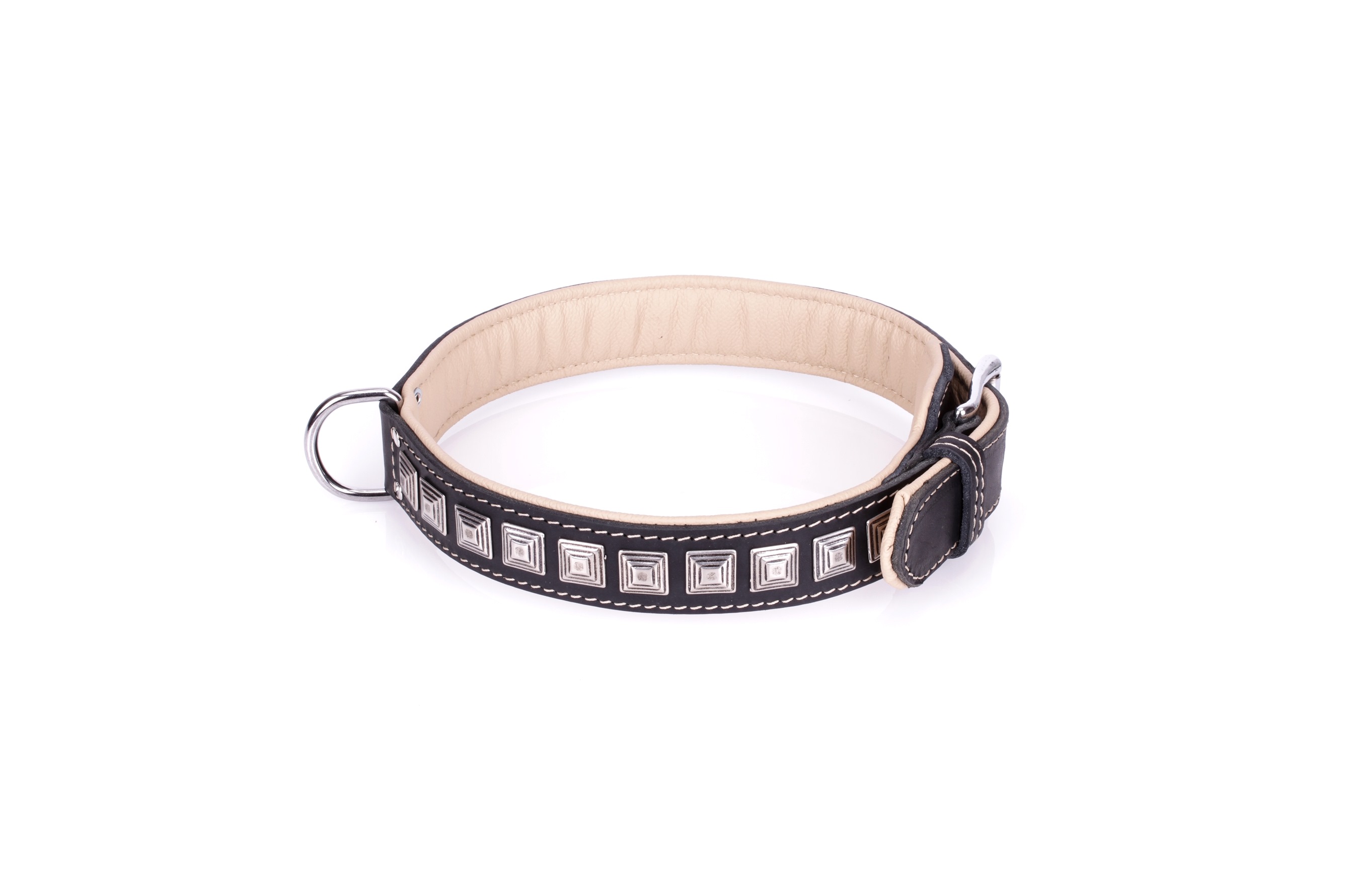 Schwarzes Halsband mit Nieten